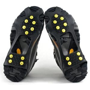 UPS 24 Hours Shipping!! Ice Snow Grips Cleat Over Shoes 10 Steel Studs Ice Cleats Boot Rubber Spikes Anti-slip Snow Ski Gripper Ice Climbing Footwear gyq 7.26