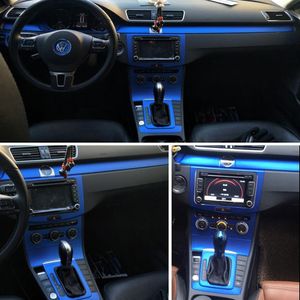 Para volkswagen vw cc passat b7 painel de controle central interior maçaneta da porta 5d fibra de carbono adesivos decalques estilo do carro accessorie289a