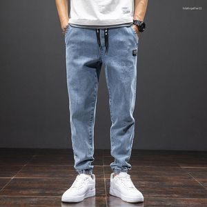 Pantaloni da uomo Summer Cargo Jeans Uomo Nero Blu Streetwear Harajuku Denim Jogger Moda Elastico in vita Pantaloni Uomo Taglie forti M-8XL