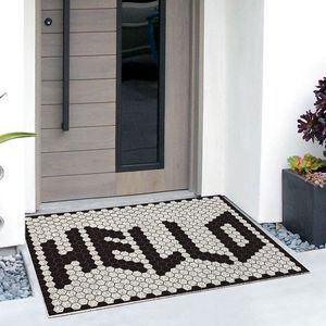 Dywan kratowy Hello Door Mat Pvc jedwabne dywaniki wejściowe łatwe do czyszczenia drogiatów korytarz arbitralny domek dekoracyjny 230725