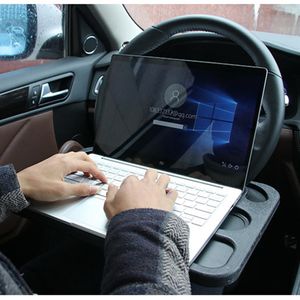 Auto Schreibtisch Kaffee Halter Laptop Computer Tisch montiert auf dem Lenkrad tragbare Essen Arbeit trinken Sitz Tablett Auto Accessories233A