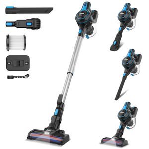 Schaar Inse Cordless Vacuum Cleaner, 6in1 Rechargeable Stick Vacuum with 2200mah Battery, 15kpa Lightweight,up to 45 Mins Runtime
