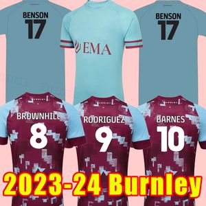 23/24 Burn Leys Soccer Jerseys Kompany、Benson、Zarulli Jay Camiseta de Futbol Rodriguez Brownhill Rodriguez Home and Away Football Shirt 2023 2024