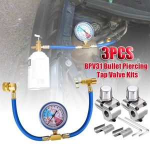 BPV31 Hose Refrigerant Valve 3Pcs Bullet Piercing U-type Charging Tools BPV31 Bullet Piercing Tap Valve Kit 2020 new arrival top1836