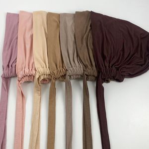 Scarves Modal Elastic Lace-up Bottoming Hood String Veil Solid Color Scarf Adjustable One Piece Drop