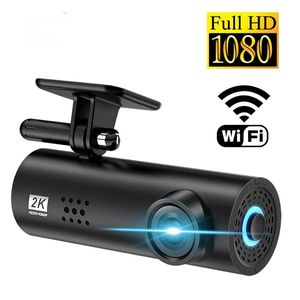 LF9 Car DVR APP Inglês Controle de Voz Full 1080P HD Night Vision Recorder WiFi Bateria Grátis Smart Dash Cam