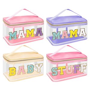 Cosmetic Bags Cases Letter Patches Bag Women Fashion Travel Make up Makeup Pouch Baby Snakes Stuff Nylon Toiletry 230725