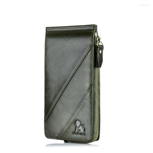 Card Holders Genuine Leather Men Holder Phone Multifunctional Vintage Wallet Coin Pocket Women Wallets Large Purse Brand Designer