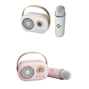 Microphones Mini Wireless Bluetooth Audio Home Singing Karaoke Integrated Microphone Speaker Stereo Home KTV Set 230725