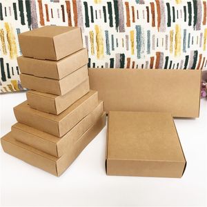 Gift Wrap 50pcs Paper Wedding Favor Gift Box Kraft Paper Cookies Candy PVC Windows Boxes Birthday Party Supply Accessories Packaging Box 230725