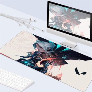 マウスパッドリストデスクマットマットバロラントゲーミング大きなゴム洗えるスピードゲーマーアクセサリーロックエッジXL Otaku Laptop Keybo250K