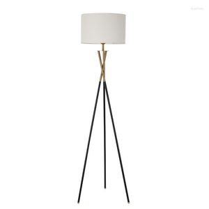 Lampade da terra Moderna lampada a LED Paralume in tessuto Treppiede Luci da terra per soggiorno Camera da letto Stand Light Home Decor Fixture