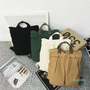 Rucksack Weibliche Frauen Schultasche Farbe Kapazität Solide Für Teenager Mädchen Leinwand Tasche Laptop Reise