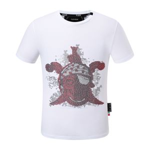 PLEIN BEAR T SHIRT Mens Designer Tshirts Brand Clothing Rhinestone PP Skulls Men T-Shirt Gola Redonda SS SKULL Hip Hop Tshirt Top Tees 16505