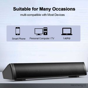 Portable Speakers Computer Speakers Wired Computer Sound Bar Speaker Bar Stereo Powered Mini Long Soundbar for TV PC Desktop Laptop R230727