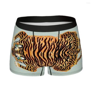 Underbyxor söta gyllene tibetansk tiger matta andningsbyxor herr underkläder ventilat shorts boxer trosor