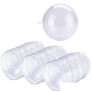 Decorações de Natal 4Cm 5Cm 6Cm 7Cm 8Cm 9Cm 10Cm Plástico Transparente Enfeite Bola Enfeite Bolas Criativas Ornamentos para Decoração de Árvores Dro Oteqg