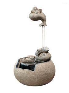 Decorative Figurines Hanging Pot Flowing Water Ornaments Home Zen Space Tea Room Circulating Waterscape