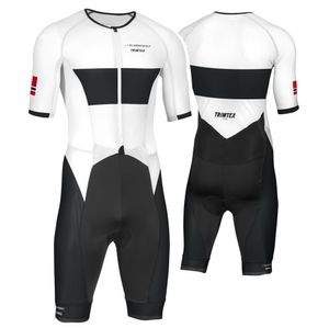 Cykeltröja sätter trimtex trisuit True Grit Men s Cadex Triathlon Jumpsuit Summer Skinsuit Swimming Running Competition Apparel 230725