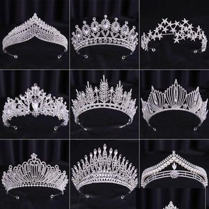 Headpieces Itacazzo Bridal Hair Ornament Sier Crystal Crown Alloy Moda Feminina High End Atmosphere Drop Delivery Festa Eventos Access Dhgyb
