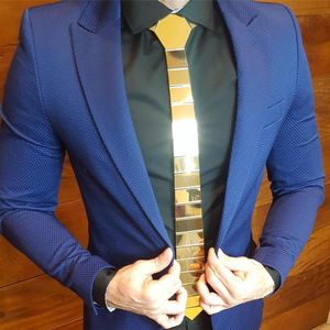 Neck Ties 17 Styles Gold Hexagon Ties Stylish Men Skinny Neckties 6cm Luxury Men Gift Box Formal Dress Wedding Accessory Unique Design 230725