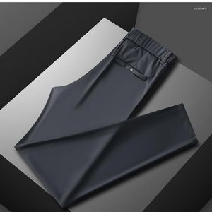 Men's Pants Men Summer High Quality Stylish Business Casual Pants/Male Slim Fit Fashion Ice Silk Harem 28-38