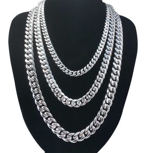 Luxus kubanische Kette für Männer 8-20 mm Breite Edelstahl Nicht-Anlaufglieder Halskette Hip Hop Damen Halsketten Halsketten Männer Frauen Designer Schmuck Schmuck