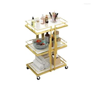 Decorative Figurines YY Beauty Salon Trolley Movable Shelves Hairdressing For Nail Storage