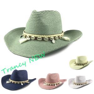 Breda brimhattar hink hattar halm fedoras cowboy hattar för kvinnor och män strandhatt sommar utomhus mössa cowboy cap sertissage hattar crimping hatt 230725