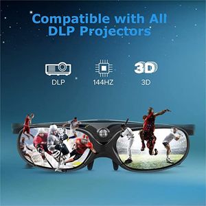 Occhiali 3D DLP Link Occhiali 3D Occhiali con otturatore attivo Occhiali ricaricabili Occhiali circolari per proiettori DLP 3D 230726
