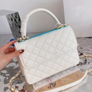 Najlepsza designerska torba klapka modna torba torebka crossbody vintage Quilded torebka oryginalna skórzana sieć uchwytu złoto metalowy projektantka Woman Bag moda do pracy