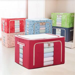 Large 100L steel frame storage box Oxford quilt bag foldable clothes sorting323f