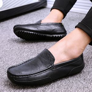 Dress Shoes Men Loafers slip on Fashion Genuine Leather Casual Flats Driving Footwear Boat Comfortable Lazy Male for men 230726