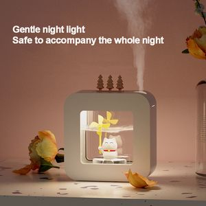 Novelty Items 450ml Air Humidifier Portable Aroma Oil Diffuser USB LED Light Aromatherapy Wireless Adroable Cute Pet 230725