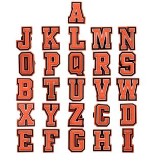 Akcesoria części buta Niestandardowy projektant 26 Alfabetu litery pomarańczowe kolor logo bluśk klogów pvc uroki luksusowe dostawa kropli