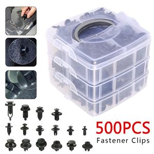 500PCS Car Plastic Clips Car Fasteners Door Trim Panel Auto Bumper Rivet Retainer Push Engine Cover Auto Fastener Clips287H