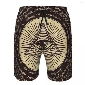 Mäns shorts Ancient Egypt Pyramid Horus Eye Quick Dry Swimming For Men Swimewear Man Swimsuit Swims Summer Bathing Beach Wear Wear