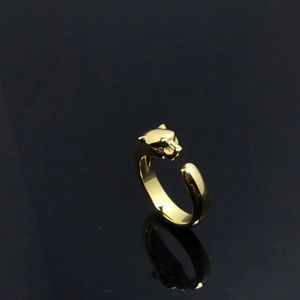 ringar designer ring ringar för kvinnor guldring leopard head platt ring lyx 18k guld och silver rosguld lyxring