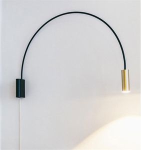 Lampa ścienna długie ramiona Scone Vintage Art Decor Home Lighting Złote Oprawy bar kawy sklep odzież Lekkie WA113