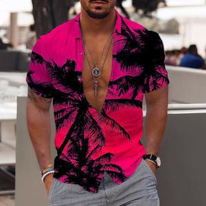 Camisas Casuais Masculinas Camisa Havaiana Para Homens Tops de Praia Curtos 6xl Blusa de Verão Roupas Grandes Masculinas 3D Estampas Florais Camisetas 230726