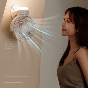 Other Home Garden Wireless Wall Mounted Mini Electric Fan with Remote Control LED Light USB Rechargeable Camping Ceiling Fan for Home Outdoor 230725