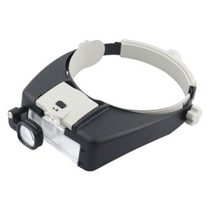 Lupen, LED-Lupe, freihändige Kopfbandlupe mit 2 LEDs, professionelle Juwelierlupe 230726