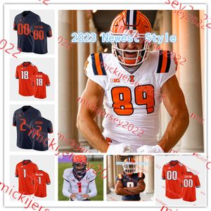 2023 Illinois Fighting Illini Football Jersey 78 Isaiah Adams 55 TJ McMillen 23 Terah Edwards 30 Jojo Hayden 72 Zy Crisler Illinois Jerseys Personalizado Costurado Mens Juventude