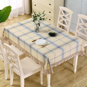 Table Cloth Tablecloth Of Cotton Flax In A Plaid Rectangular For Dining Room Wedding Decoration