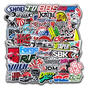 Car sticker 10 50 100pcs Cool Car Styling JDM Modification Stickers for Bumper Bicycle Helmet Motorcycle Mixed Vinyl Decals Sticke237t