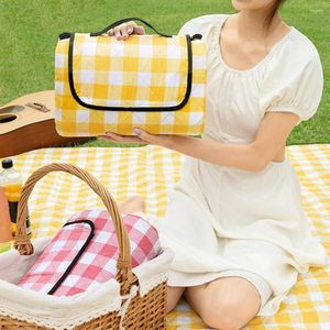 Table Mats Picnic Mat Portable Cloth Rectangular Reusable Beach Sand Proof Folding Blanket Tote