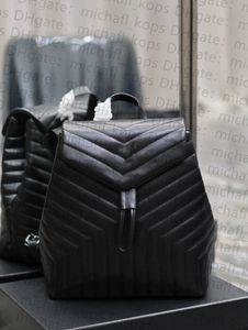 Hochwertiger Spiegelrucksack 1:1 Loulou-Tasche aus gestreiftem Leder mit silbernem Buchstaben, klassische Damen-Umhängetasche, Luxus-Flip-Tasche, Designer-Taschen