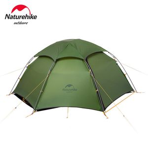 Tents and Shelters Cloud 2 People Tent T-type Zipper Camping Tent 20D Nylon Tent Double Layers Hiking Travel Backpacking Tent 230725