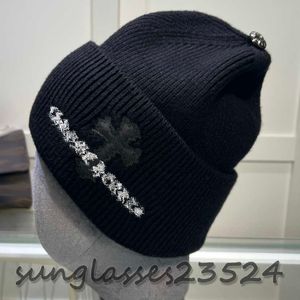 Chrome Wool Cashmere Hat, Warm Fashion, Simple and Generous, High-end Atmosphere, Designer Hats, Cross Hats 158090