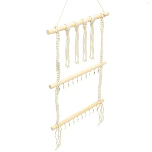 Jewelry Pouches Headband Clothes Hangers Hair Bow Clip Holder Clips Hanging Rack Decorative Storage Stand Wall Wood Organizer Hairpin Child